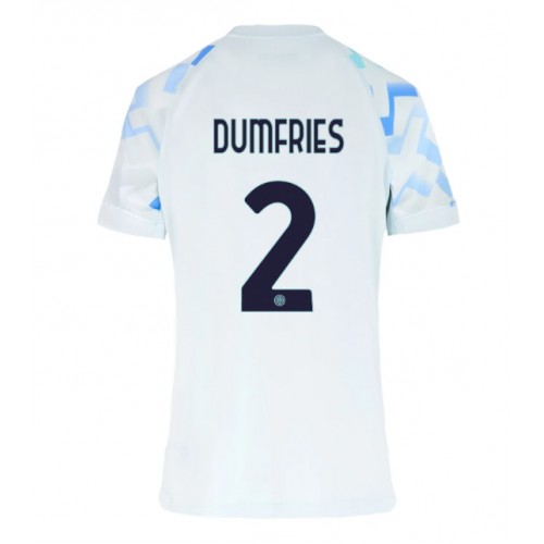 Inter Milan Denzel Dumfries #2 Seconda Maglia Femmina 2025-26 Manica Corta